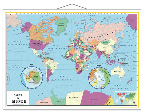 Carte du Monde (AR-FR)
